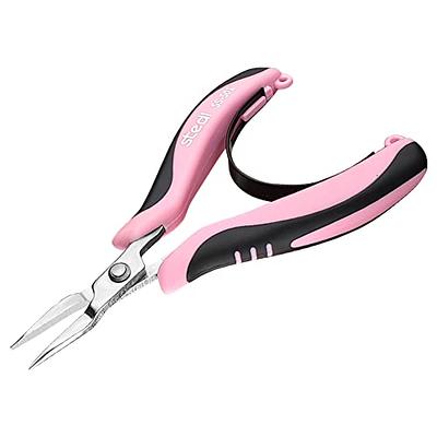 Flat nose pliers, 7'', serrated jaws with grooves