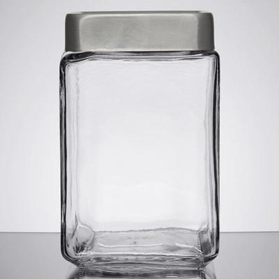 Anchor Stackable Square Glass Jar