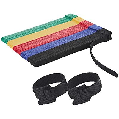 100 Pcs Velcro Cable Ties, Cable Ties Reusable, Black Adjustable Reusable  Cable Ties Straps, Adjustable Releasable Hook and Cat Head Loop Cable Straps  for PC, TV, Home and Office Electronics 