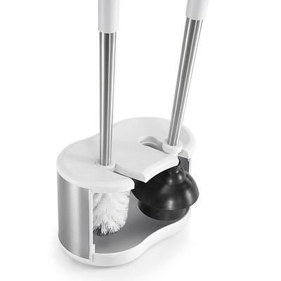 Polder Stainless Steel Toilet Brush Caddy and Bonus Heads - 2 Pack