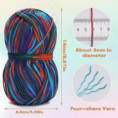1PCS Yarn for Crocheting,Soft Yarn for Crocheting,Crochet Yarn for  Sweater,Hat,Socks,Baby Blankets(Orange Blue)