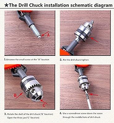 WEICHUAN Manual Hand Drill 3/8-Inch Capacity-Powerful and Speedy