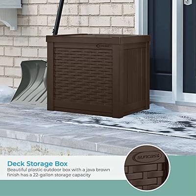 Suncast 55 in. W X 29 in. D Brown Plastic Deck Box 134 gal - Ace Hardware