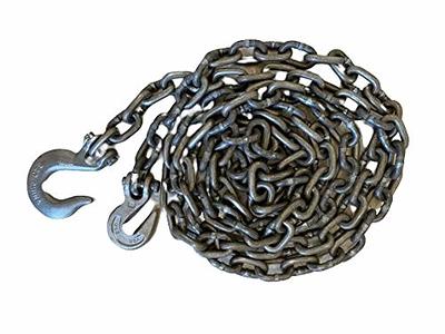 3/8 Inch x 14 Feet Steel Logging Chain with One Grab Hook and One Slip  Hook. Weld Chain, Polished, Made in USA, Safe Working Load 2650 Lbs - Yahoo  Shopping