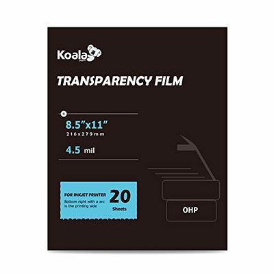 30 Sheets Transparency Film Paper, 8.5x11 Inches Transparent Film