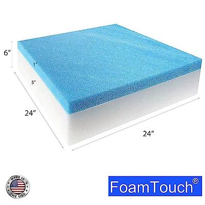 FoamTouch 6x24x24 Cool Gel Memory Foam Bench Cushion