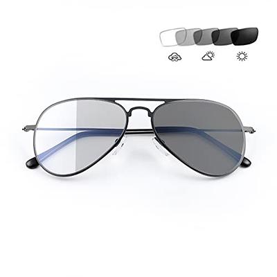 MIRYEA Aviator Photochromic Progressive Multifocus Reading Glasses