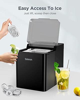 Silonn Countertop Ice Maker Machine, Fast Ice in 7 Min, 28 lbs of