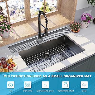 Silicone Faucet Splash Guard, 32” x 5.5”, Faucet Water Catcher Mat, Longer Silicone  Sink Mat for Kitchen, Slope Upgraded Faucet Mat(Gray) - Yahoo Shopping