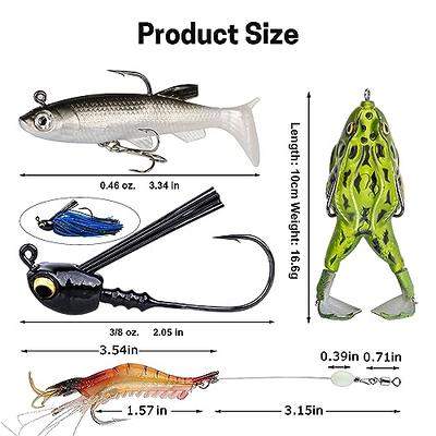 Goture Fishing Lure Kit 24pcs Fishing Gift,Include Shrimp Lures/Soft Lures/Jig  Head Lures/Spinnerbaits Lure and Frog Lures,Bass Fishing Kit for Anglers -  Yahoo Shopping
