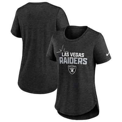 Men's Las Vegas Raiders Nike Heather Charcoal Rewind Logo Tri