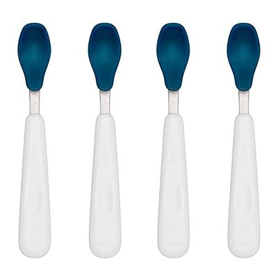  OXO Tot Feeding Spoon Set with Soft Silicone, Navy , 2 Count  (Pack of 1) : Baby