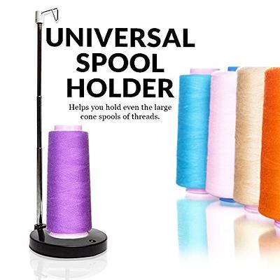 Light Weight Thread Stand - 3 Spools Holder For Domestic (Home-Base)  Embroidery And Sewing Machines - Pink