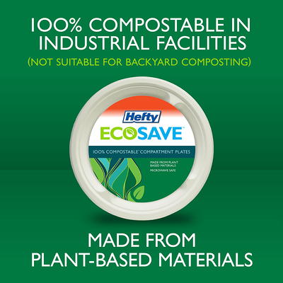 Hefty Plates, Printed Paper, Compostable, 8.6 Inch - 20 plates