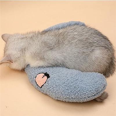 Little Pillow for Cats, Ultra Soft Fluffy Pet Calming Toy Half Donut  Cuddler