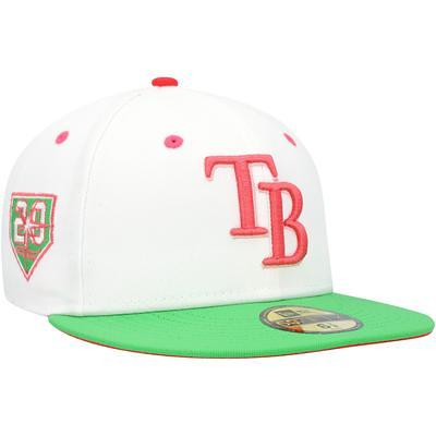 Men's New Era White Tampa Bay Rays Side Patch 59FIFTY Fitted Hat