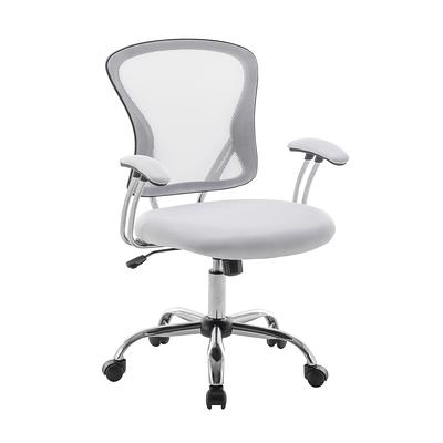 Mid-Back Yellow Mesh Padded Swivel Task Office Chair with Chrome Base