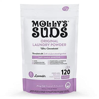Molly's Suds Original Laundry Detergent Powder, Natural Laundry Detergent  Powder for Sensitive Skin, Earth-Derived Ingredients, Stain Fighting