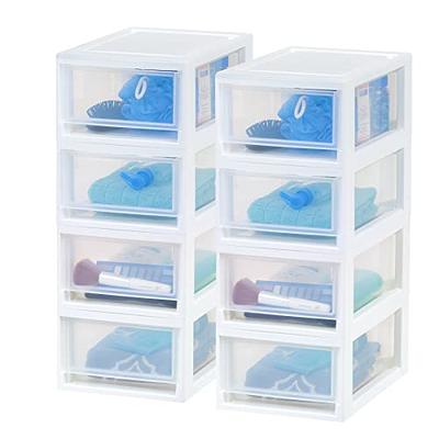 IRIS USA 8 Pack 6qt Stackable Plastic Storage Drawers, White - Yahoo  Shopping