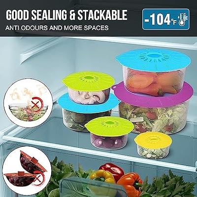 5 Pcs Silicone Bowl Lids, Microwave Cover for Food, Reusable