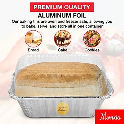 Aluminum Mini Disposable Loaf Pans With Lid Foil Toaster Oven Pans Oblong  Foil Bread Containers Tin Food Storage Tray For Catering Party 50pcs