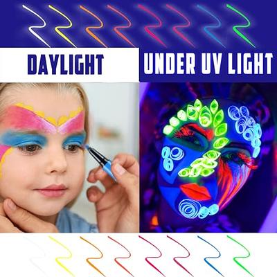 GLOW IN THE Dark Neon Face Paint Body Art SFX Stage Makeup