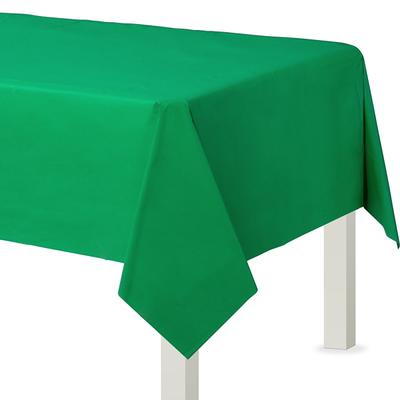 Choice 52 Wide Green Textured Gingham Vinyl Table Cover with Flannel Back