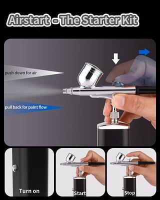 Portable Airbrush Kit 0.3mm with battery powered compressor