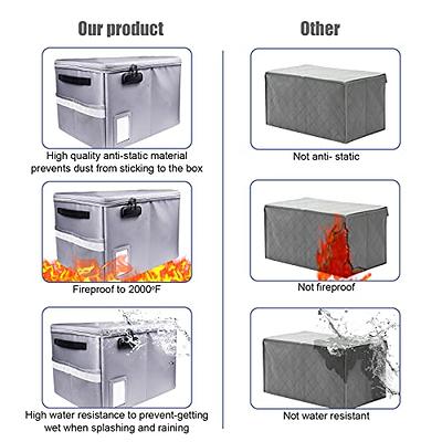 Fireproof Storage Box With Lock, Storage Organizer Anti-static Box