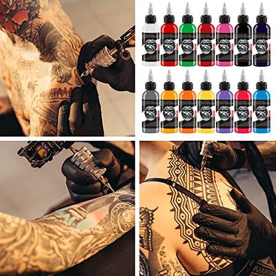 AYCOS Tattoo Ink Set-14 Colors 1 oz Tattoo Ink-Tattoo Supplies with  Microblade Paint and UV Tattoo Ink- for 3D Makeup Beauty Skin Body Art -  Yahoo Shopping