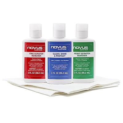 NOVUS Plastic Polish with 6ct Polish Mates Pack | Heavy Scratch Remover #3  | 2 Ounce Bottle