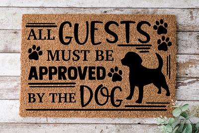 Custom Dog Photo Doormat - Visitors Must Be Approved By Welcome Mat