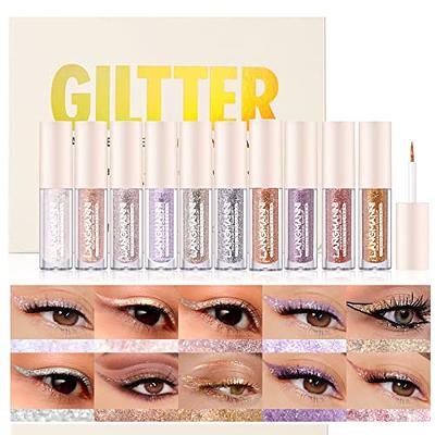 Geeneiya Liquid Glitter Eyeshadow Korean Makeup Under Eye Shadow  Bling,Pigmented, Long Lasting, Quick Drying, Loose Glitter Glue for  Crystals EyeMakeup (Colorful Galaxy 01) Transparent Galaxy 01