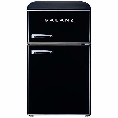 Galanz Retro Compact Mini Fridge with Freezer, 2-Door, Energy Efficient,  Small Refrigerator for Dorm, Office, Bedroom, 3.1 cu ft, Black &  GLCMKZ07BKR07 Retro Countertop Microwave Oven with Auto Cook - Yahoo  Shopping