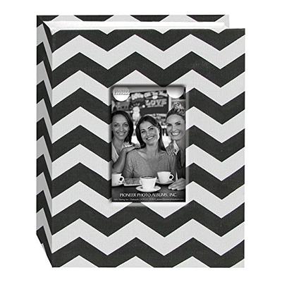 Pioneer Photo Albums CHEV-100 Chevron Fabric Frame Photo Album with 100  Pockets Hold, 4 x 6, Black/White - Yahoo Shopping