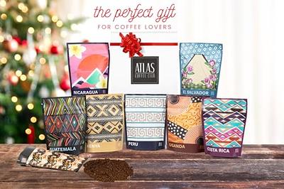 Coffee Gifts Set for Coffee Lovers - Coffee Sampler Gift Set for Women and Men - Ground Coffee Gift Basket for Christmas - Pack of 8 Holiday