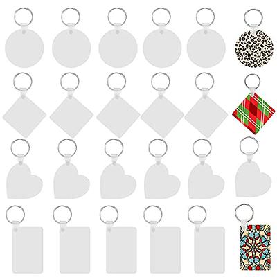 24pcs Acrylic Keychain Blanks Bulk Acrylic Keychains Blank Acrylic