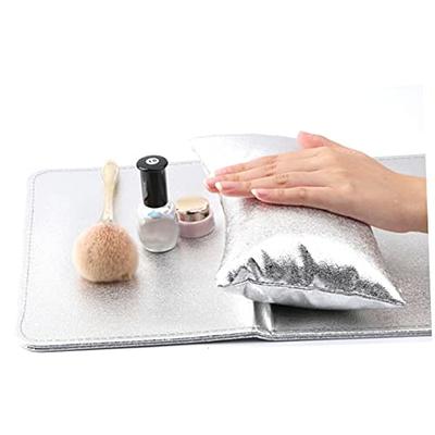  Nail Art Table Mat, Nail Arm Rest Pad for Acrylic Nails, Soft  Microfiber PU Leather Nail Mat for Table, Foldable Nail Hand Rest Pillow  Manicure Pad, Acrylic Nail Training Mat Desk