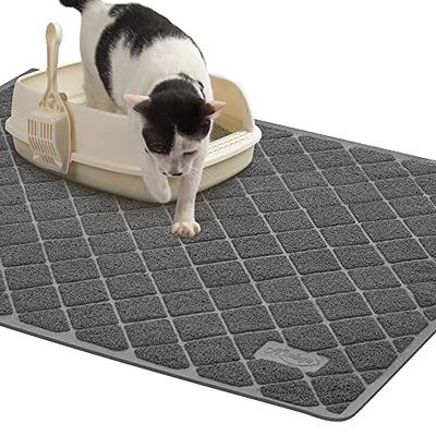 PETKARAY Cat Litter Mat, Litter Box Mat with Hidden Handle, Upgraded  Anti-Slip Back Layer, Large Scatter Control and Urine-Proof Litter Trapping  Mat