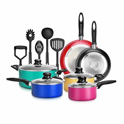  Nonstick Pots and Pans Set,Black Induction Cookware Sets, 6 Pcs  Nonstick Frying Pan(PFOS, PFOA Free): Home & Kitchen