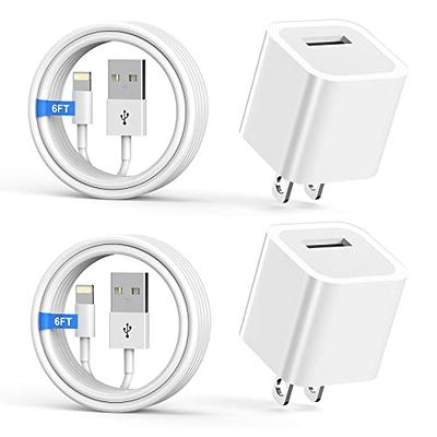 Apple iPhone Charger Cable, 2 Pack Original Lightning to USB Cables Apple  MFI Certified 6 Ft, Fast iPhone Charging Cord for iPhone 11/11Pro/11Max/