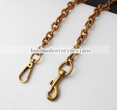 7mm High Quality Gold Purse Strap Chain Metal Links Shoulder 