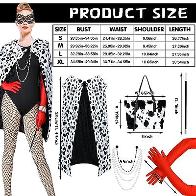 Yaomiao Kids Girl 5 Pcs Halloween Faux Stole Accessories Set Black and White Scarf Red Gloves for 1920s Costume Cosplay Party