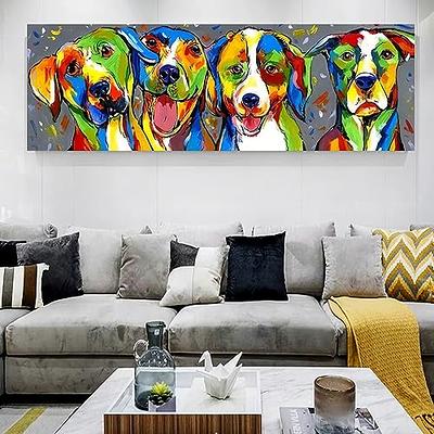 JFYHAB Dog Diamond Painting Kits for Adults&Kids DIY 5D Diamond Art Paint  with Round Diamonds Full Drill Dog Gem Art Painting Kit for Home Wall Decor