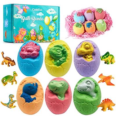 JOYIN Bath Bombs for Kids with Sea Animal Toys, 8 Pack Bubble Bath Bombs  with Surprise Toy Inside, Natural Essential Oil SPA Bath Fizzies Set,  Christmas Party Favors for Boys and Girls 