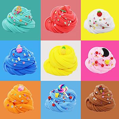 12 Pack Cloud Slime Kit, DIY Stress Relief Toy Cake Slime with Cute Slime  Charms