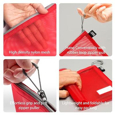 24pcs Mesh Zipper Pouch Bags - 8 Sizes Plastic Zipper Pouches for Organization, Mesh Bags with Zipper, Waterproof Clear Travel Pouches, UMETDO File