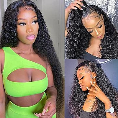 13x4 Deep Wave Lace Front Wigs Human Hair 13x4 HD Lace Frontal Wigs Human  Hair Pre Plucked with Baby Hair 20inch Deep Curly Lace Frontal Wig Human