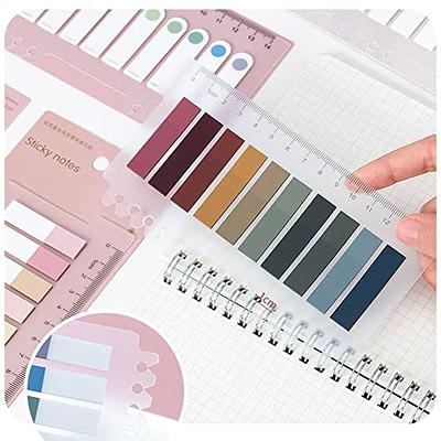 1200pcs Sticky Note Tabs 60 Colors Writable Page Sticky Notes Waterproof Pet Page Markers with Ruler Transparent Self-Adhesive Cla, Other