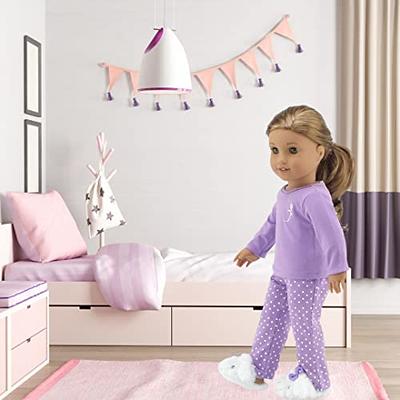 Emily Rose 18 Inch Doll Pajamas PJs Outfit, Including Puppy 18 Doll  Slippers Accessory!, Gift Boxed!